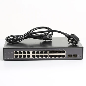 24 портов Ethernet комутатор с 2 1000M SFP uplink неуправляван