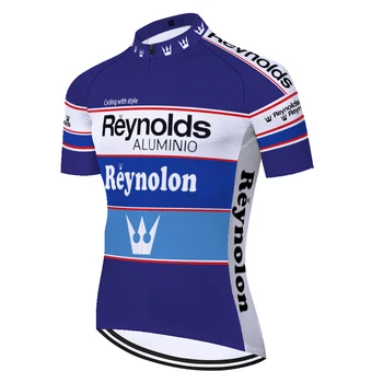 Team Reynolds колоездачно джърси ретро лято бързо сухо дишащо колело джърси къс ръкав maillot ciclismo hombre verano