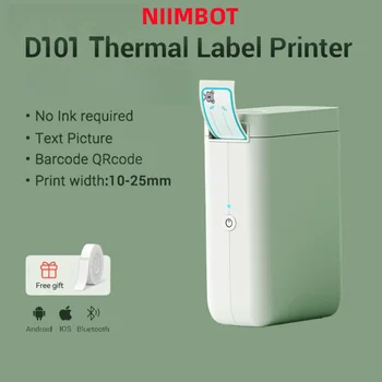 Niimbot D101 Bluetooth принтер 20-25Mm етикетна хартия за офис домашен магазин за търговия на дребно