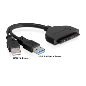  USB 3.0 кабел за лесно задвижване към SATA3 за четене на 2.5 HDD SSD към ASM1053 / 1153e / JMB578