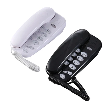 Стенен телефон Стационарни стационарни настолни телефони с функция за повикване на светлина, заглушаване и повторно набиране Ясен звук 96BA