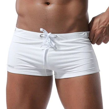 панталони Мъжки бански плажни шорти S / M / L / XL Секси размер S-XL меки плувни бански костюми боксерки Ежедневни удобни