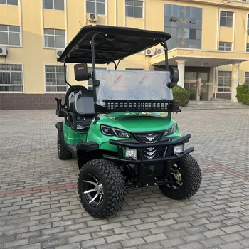 60V 5KW мощна литиева батерия 4 места Голф количка за жилищни общности Офроуд клас електрическа количка за голф