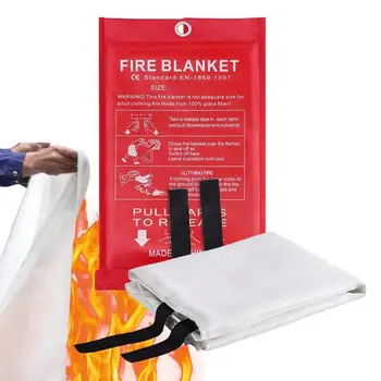 Пожарно одеяло Преносими одеяла за пожарогасене Леки къмпинг консумативи за безопасност за пътуваща кола Къмпинг барбекю кухня