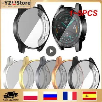  1 ~ 5PCS Калъф за часовник GT 2e GT 2 46mm лента Watch GT 3 mm / GT2e / GT2 / GT3 All-Around Screen Protector капак броня