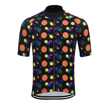 Цветни точки колоездене джърси мъже лято къс ръкав облекло колоездене носят велосипедни дрехи колоездене облекло braetan