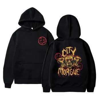 Rapper City Morgue Hip Hop Oversized Hoodie Men Women Fashion Casual Sweatshirt Branded Men's Hoodies Male Oversized Streetwear