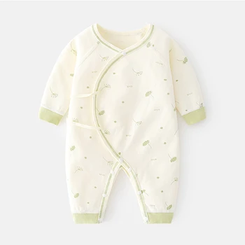 100% памук новородено бебе дрехи звезда печат пролет лято есен зима 0-3 месеца болница бебе момиче момче дълъг ръкав ританки