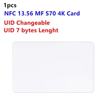 NFC 13.56Mhz MF S70 UID 0 блок 7 байта пренаписване променлива Rfid карта Mutable записваеми китайски магия карта копие клонинг за PM3 / 122