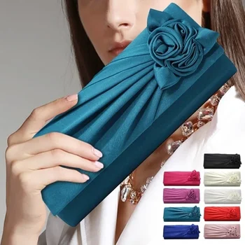 2023 Мода Нова копринена ръчна чанта Чанта за вечеря с цветя Вечерна чанта за подаръци Дамска банкетна чанта Чанта за рамо