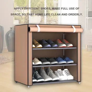 Прахоустойчив голям размер нетъкан текстил обувки багажник Начало спалня общежитие стелажи за обувки рафт кабинет DIY обувки аксесоари за съхранение
