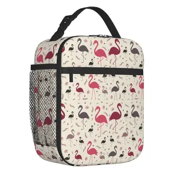 Фламинго птица модел в пастелни топлоизолирани чанти за обяд жени resuable обяд мъкна за работа училище пътуване съхранение храна кутия