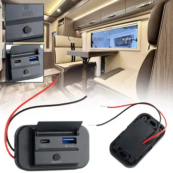 12V / 24V Dual USB зарядно за кола Socket 3.1A 4.8A USB зареждане изход захранващ адаптер за мотоциклет кемпер камион ATV лодка кола RV