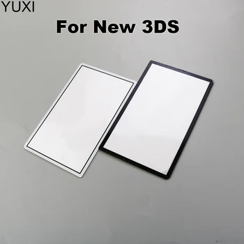 YUXI 1PCS подмяна черно бяло горната рамка на екрана обектив капак LCD екран протектор съвместим с за нови 3DS