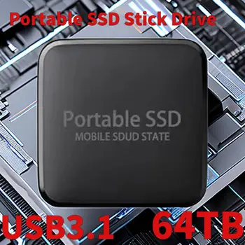 Преносим диск SSD 2TB 4TB външен твърдотелен диск M.2 USB 3.1 Високоскоростен SSD външен твърд диск за лаптоп PS5 PS4 SSD