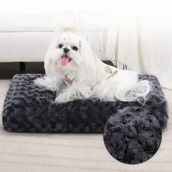 Кучешко легло с неплъзгаща се долна миеща се възглавница за кучета Меко размито водоустойчиво кучешко легло с подвижен миещ се капак Нехлъзгащ се за кученце