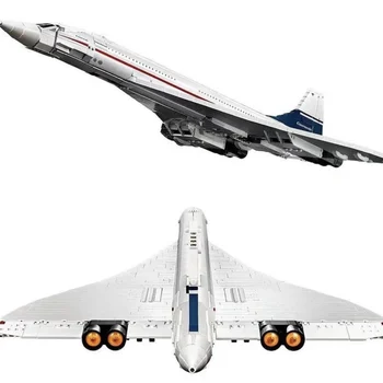 2023 НОВИ 10318 ИКОНИ Concorde Airbus известен свръхзвуков търговски пътнически самолет модел строителни блокове играчки за деца
