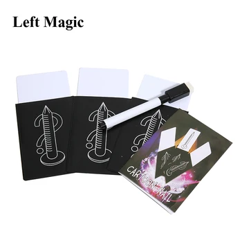 1 Комплект Magic Nail Card Mind предсказва картите Магически трикове Близък план Етап Подпори Магьосник Маги Лесен за правене Аксесоар илюзия играчка