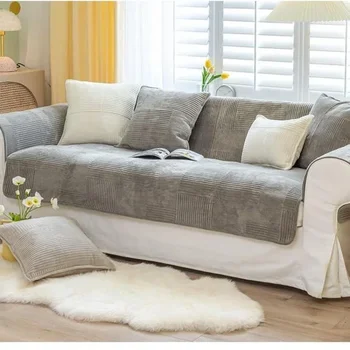 Scandinavian Ins млечен бял плюшен диван възглавница зимен плат удебелен неплъзгащ се диван възглавница капак