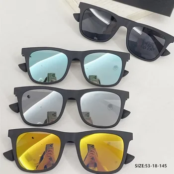 Модерни класически квадратни слънчеви очила за мъже и жени, колоездене на плажа на открито, риболов, пътуване, цветни плоски очила UV400