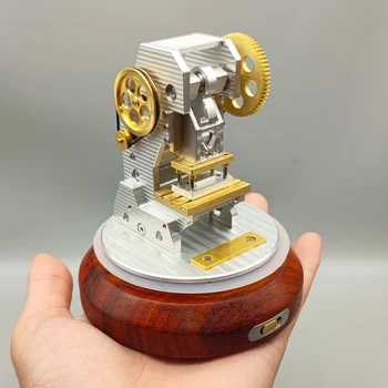  месинг мини механична машина за щанцоване модел щамповане удар машина подвижни занаяти експериментален модел колекция орнаменти играчка