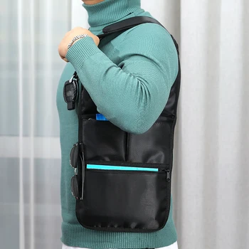 MOONBIFFY Новост Cool Anti-кражба скрита чанта за подмишници черен найлон многофункционален инспектор рамо чанта Мъжки аксесоари за пътуване