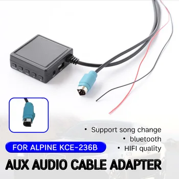 bluetooth Aux приемник за алпийски CD хост KCE-236B 9870/9872 кабел с USB, микрофон Hands-free Aux адаптер