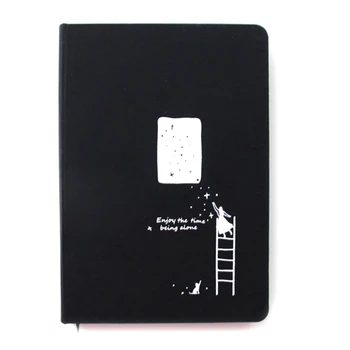 Черна карта тетрадка дневник DIY празна черна хартия скица книга 96